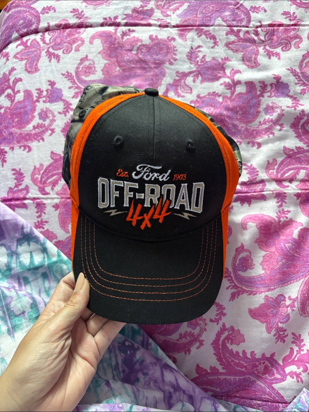 Ford Black & Orange Off-Road 4x4 Baseball Cap